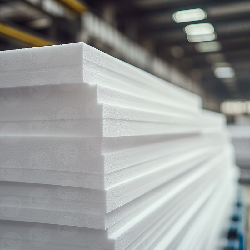 ฟม EPS (Polystyrene Foam) สีขาวขนาดใหญ่ ก้อนเรียบเนียน เหมาะสำหรับใช้เป็นวัสดุรีไซเคิล และเป็นฉนวนประหยัดพลังงานในอาคาร ช่วยลดผลกระทบต่อสิ่งแวดล้อม และเพิ่มประสิทธิภาพการใช้พลังงาน กระบวนการผลิตแผ่นโฟม EPS ที่ เอ.ที.คอน อินซูเลชั่น เน้นความใส่ใจในทุกขั้นตอน ตั้งแต่การคัดเลือกวัตถุดิบจนถึงผลิตภัณฑ์สำเร็จรูป